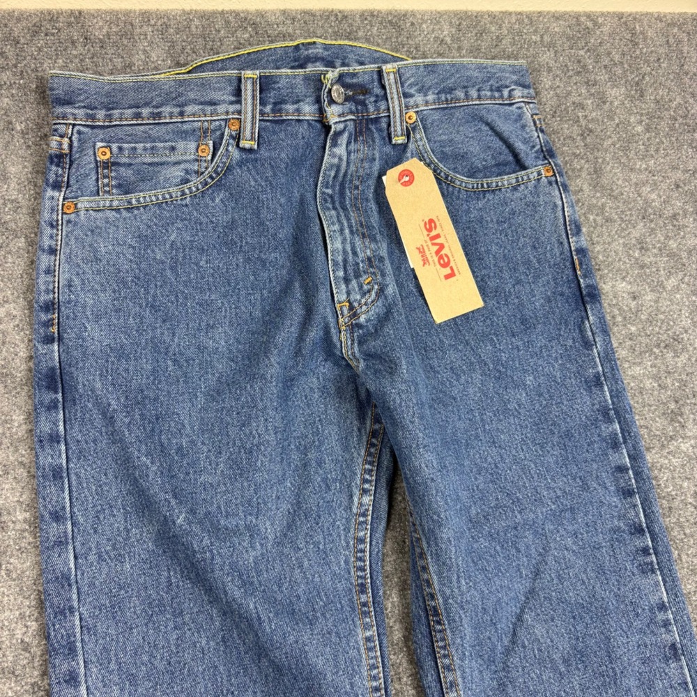 Levis 505 Regular Straight Leg Jeans Mens 33x29 Medium Wash Blue 00505-4891 NEW